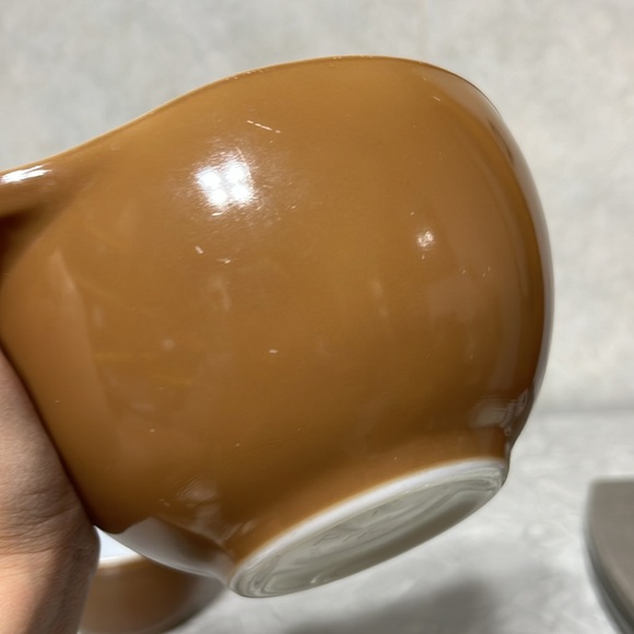 PYREX brown small bowls 401 1.5 pt 16 and 441 1.5 pt Cinderella bowl both brown - Picture 6 of 11